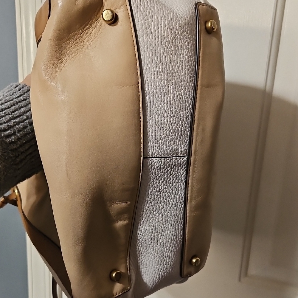Coach EUC 1941 Harmony Hobo Colorblock Tan and White Shoulder Bag - Picture 14 of 16